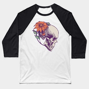 Skull Flower Baseball T-Shirt